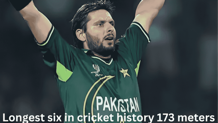 Longest six in cricket history 173 meters